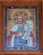 Храмовая икона над входом в церковь Александра Невского в Переславле-Залесском Ярославской области.