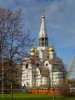 Вид с юго-востока строящейся церкви иконы Божией Матери Иверская в Очаково-Матвеевском, Москва.
