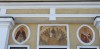 Иконы на фасаде Троицкой церкви в поселке Мосрентген, в Тёплом Стане Ленинского района Московской области.