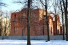 Строящаяся каменная церковь Николая Чудотворца в Бирюлево, Москва.