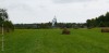 Вид с запада на село Давыдово Борисоглебского района Ярославской области. В центре кадра Церковь Владимирской Богоматери.