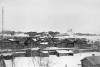 Общий вид западной части города Енисейска от Енисея. Фотоснимок начала ХХ века. Видна Успенская церковь.